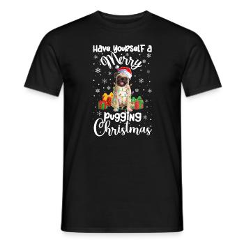 Pug Christmas Gifts Pug Xmas Party Pug Lover - Männer T-Shirt - Schwarz - Vorne - AI Model Male 178 light (178cm)