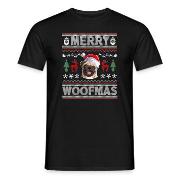 Pug Ugly Christmas Pug Xmas Party Pug Lover Gifts - Men's T-Shirt - black - Front - AI Model Male 178 light (178cm)