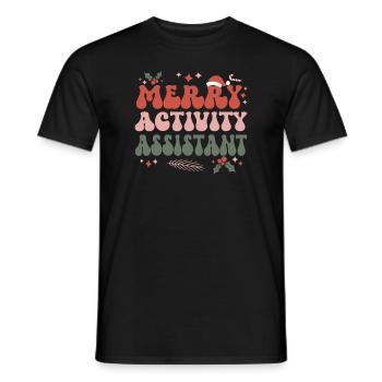 Activity Assistant Christmas Activity Professional - Men's T-Shirt - black - Front - AI Model Male 178 light (178cm)