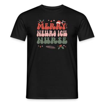 Neuro ICU Nurse Christmas Neurology ICU Xmas Gifts - Männer T-Shirt - Schwarz - Vorne - AI Model Male 178 light (178cm)
