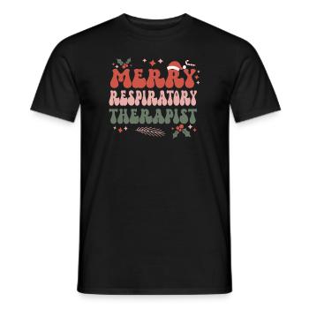 Respiratory Therapist Christmas RT Therapy Xmas - Men's T-Shirt - black - Front - AI Model Male 178 light (178cm)