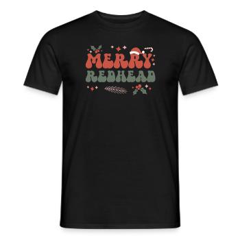 Redhead Ginger Christmas Red-Haired Redhead Xmas - Männer T-Shirt - Schwarz - Vorne - AI Model Male 178 light (178cm)