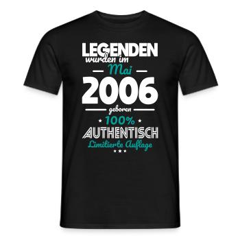 18th Birthday - Legends a été publié en mai 2006 - T-shirt homme - noir - Devant - AI Model Male 178 light (178cm)