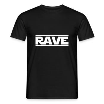 rave - T-shirt homme - noir - Devant - AI Model Male 178 light (178cm)