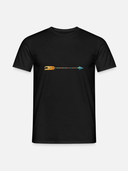 Akvarell pil Boho symbol skydd - T-shirt herr - svart