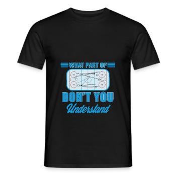 What Part of - Hockey - you don't Understand - Männer T-Shirt - Schwarz - Vorne - AI Model Male 178 light (178cm)