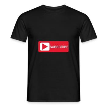 Subscribe - Abonnieren - Button - Männer T-Shirt - Schwarz - Vorne - AI Model Male 178 light (178cm)