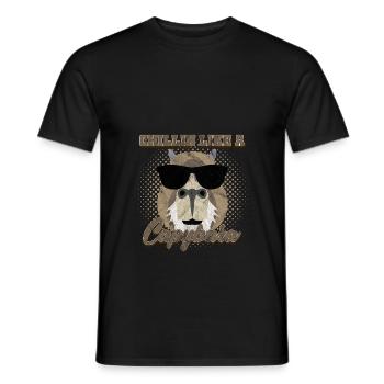 Chillin like a Capybara - Männer T-Shirt - Schwarz - Vorne - AI Model Male 178 light (178cm)