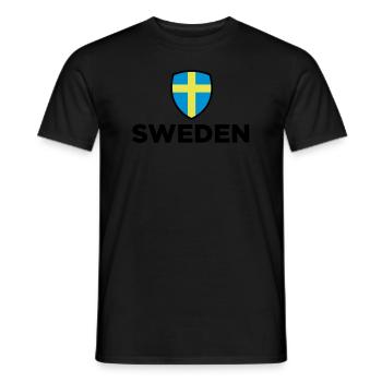 National flag of Sweden - Men's T-Shirt - black - Front - AI Model Male 178 light (178cm)