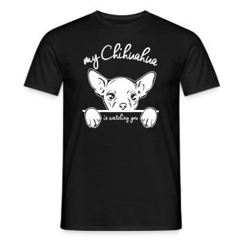 CHIHUAHUA vous regarde - T-shirt homme - noir - Devant - AI Model Male 178 light (178cm)