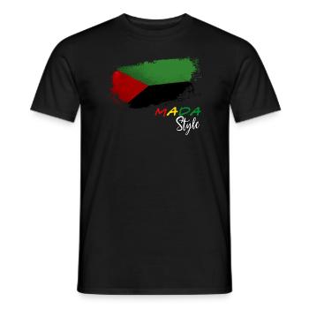 Mada Style Lion Power Flag Martinique - Men's T-Shirt - black - Front - AI Model Male 178 light (178cm)