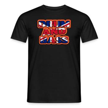 Drum and Bass Royaume-Uni - T-shirt homme - noir - Devant - AI Model Male 178 light (178cm)