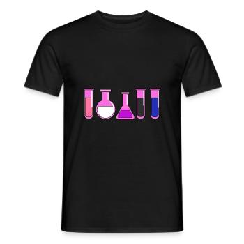 Tubes à essai Genderfluid Pride - T-shirt homme - noir - Devant - AI Model Male 178 light (178cm)