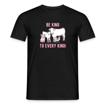 Be nice to animals - Men's T-Shirt - black - Front - AI Model Male 178 light (178cm)
