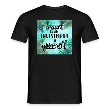 Cadeau vacances - T-shirt homme - noir - Devant - AI Model Male 178 light (178cm)
