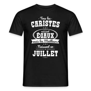 Caristes égaux meilleurs naissent en Juillet - T-shirt homme - noir - Devant - AI Model Male 178 light (178cm)