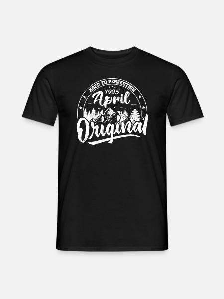 April 1995 Birthday Gift April 1995 Vintage - Men's T-Shirt - black