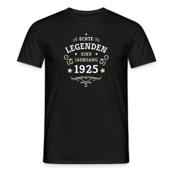 100th Birthday Real Legends are Born in 1925 - Men's T-Shirt - black - Front - AI Model Male 178 light (178cm)