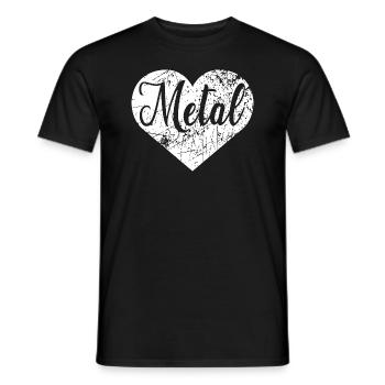 Metal Heart - Men's T-Shirt - black - Front - AI Model Male 178 light (178cm)