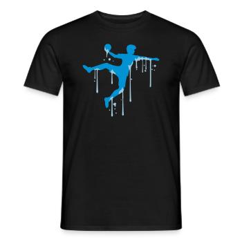 eis schmelzen tropfen graffiti farbe spray silhoue - Männer T-Shirt - Schwarz - Vorne - AI Model Male 178 light (178cm)