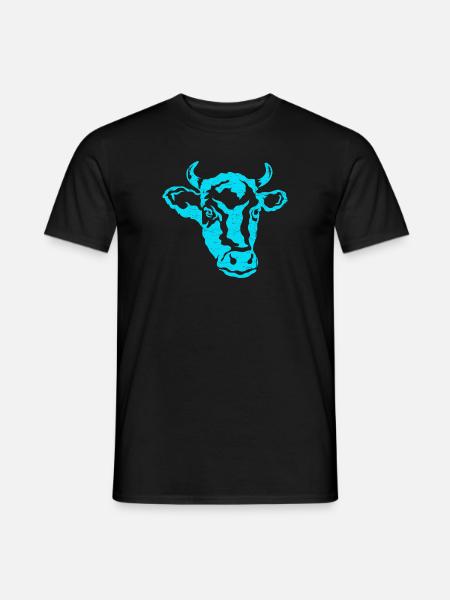 Kuh Kuhkopf Landwirt Kühe Rind Rinderzucht - Männer T-Shirt - Schwarz