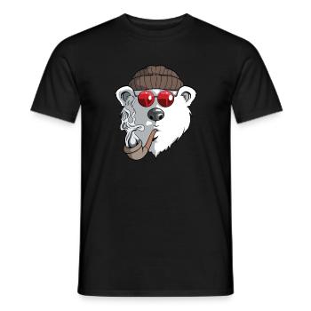 Kapitän Seemann Bär Comic - Männer T-Shirt - Schwarz - Vorne - AI Model Male 178 light (178cm)