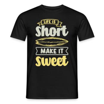 Cooler Surfer Spruch Geschenkidee - Männer T-Shirt - Schwarz - Vorne - AI Model Male 178 light (178cm)