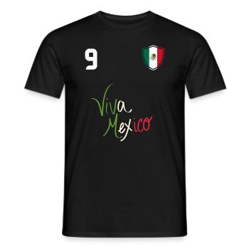 Qatar world cup Mexico national football 2022 - Men's T-Shirt - black - Front - AI Model Male 178 light (178cm)