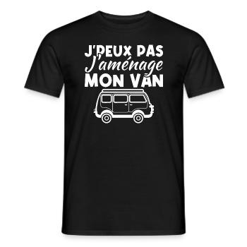J'peux pas j'aménage mon van - T-shirt homme - noir - Devant - AI Model Male 178 light (178cm)