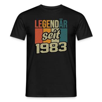 40. Geburtstag Mann Frau 40 Jahre 1983 Deko Lustig - Männer T-Shirt - Schwarz - Vorne - AI Model Male 178 light (178cm)