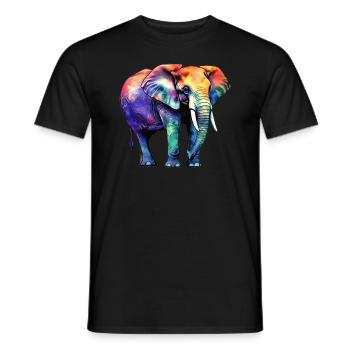 Elephant - Men's T-Shirt - black - Front - AI Model Male 178 light (178cm)