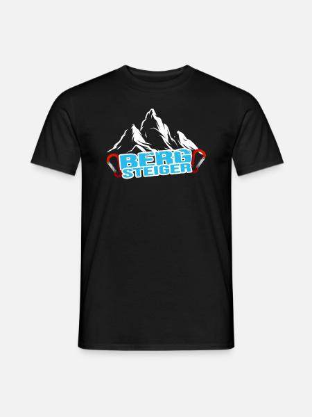 Bergsteiger Felsklettern Seilschaft Höhenmeter - Männer T-Shirt - Schwarz