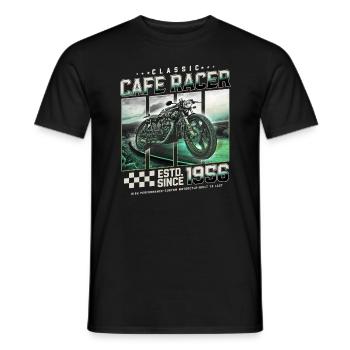 Cafe Racer built in 1956 - Men's T-Shirt - black - Front - AI Model Male 178 light (178cm)