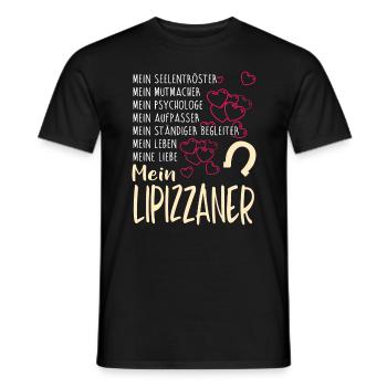 LIPIZZANER - mein - Männer T-Shirt - Schwarz - Vorne - AI Model Male 178 light (178cm)