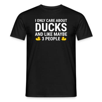 Je ne m'inquiète que des T-shirts d'amoureux des canards - T-shirt homme - noir - Devant - AI Model Male 178 light (178cm)