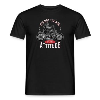 Old Biker Motorrad Motorradfahrer Geschenk - Männer T-Shirt - Schwarz - Vorne - AI Model Male 178 light (178cm)