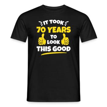 Dauerte 70 Jahre, um diese gute Geburtstagsgeschenkidee zu schauen - Männer T-Shirt - Schwarz - Vorne - AI Model Male 178 light (178cm)