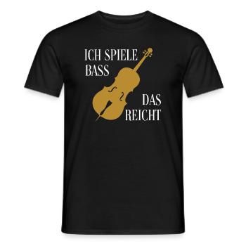Ich spiele Kontrabass - das ist genug - Männer T-Shirt - Schwarz - Vorne - AI Model Male 178 light (178cm)