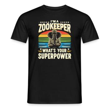 Zookeeper Zookeeper - Men's T-Shirt - black - Front - AI Model Male 178 light (178cm)