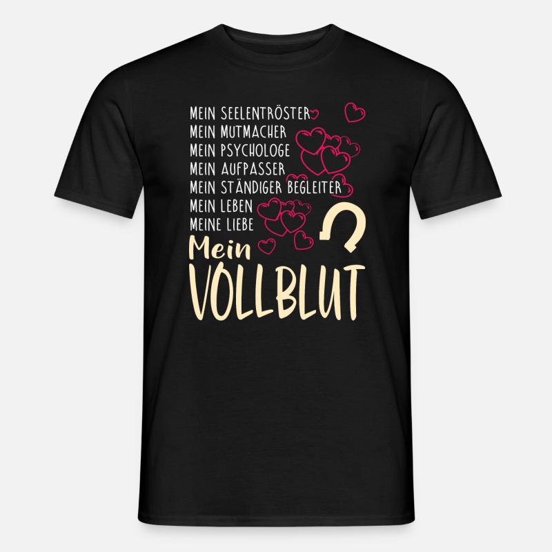 VOLLBLUT - mein - Männer T-Shirt - Schwarz