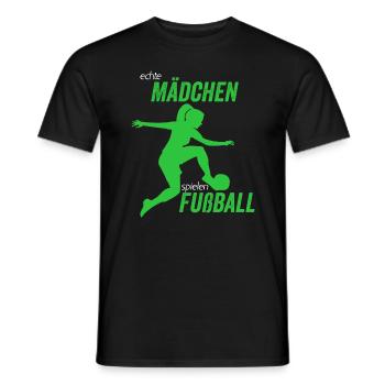 Fußball Frauenfußball Mädchen Damen Sport Spruch - Männer T-Shirt - Schwarz - Vorne - AI Model Male 178 light (178cm)