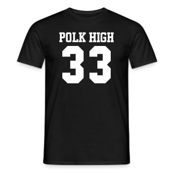 Polk High 33 - Men's T-Shirt - black - Front - AI Model Male 178 light (178cm)