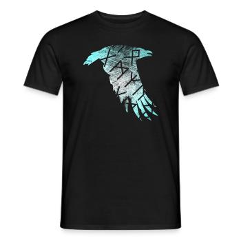 Skandinavischer Rabe - Männer T-Shirt - Schwarz - Vorne - AI Model Male 178 light (178cm)