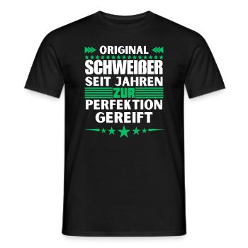 Zur Perfektion gereifter Schweißer - Männer T-Shirt - Schwarz - Vorne - AI Model Male 178 light (178cm)