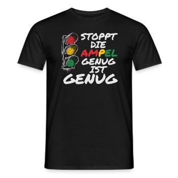 Stop the traffic lights - Enough is enough - Men's T-Shirt - black - Front - AI Model Male 178 light (178cm)