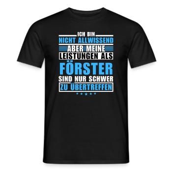 Unübertroffene Leistung als Förster - Männer T-Shirt - Schwarz - Vorne - AI Model Male 178 light (178cm)