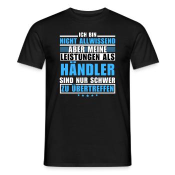 Unübertroffene Leistung als Händler - Männer T-Shirt - Schwarz - Vorne - AI Model Male 178 light (178cm)