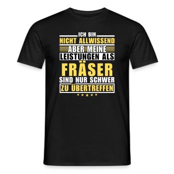 Des performances inégalées en tant que cutter - T-shirt homme - noir - Devant - AI Model Male 178 light (178cm)