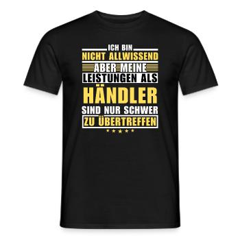Unübertroffene Leistung als Händler - Männer T-Shirt - Schwarz - Vorne - AI Model Male 178 light (178cm)