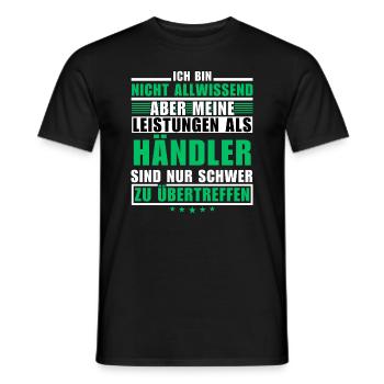 Unübertroffene Leistung als Händler - Männer T-Shirt - Schwarz - Vorne - AI Model Male 178 light (178cm)